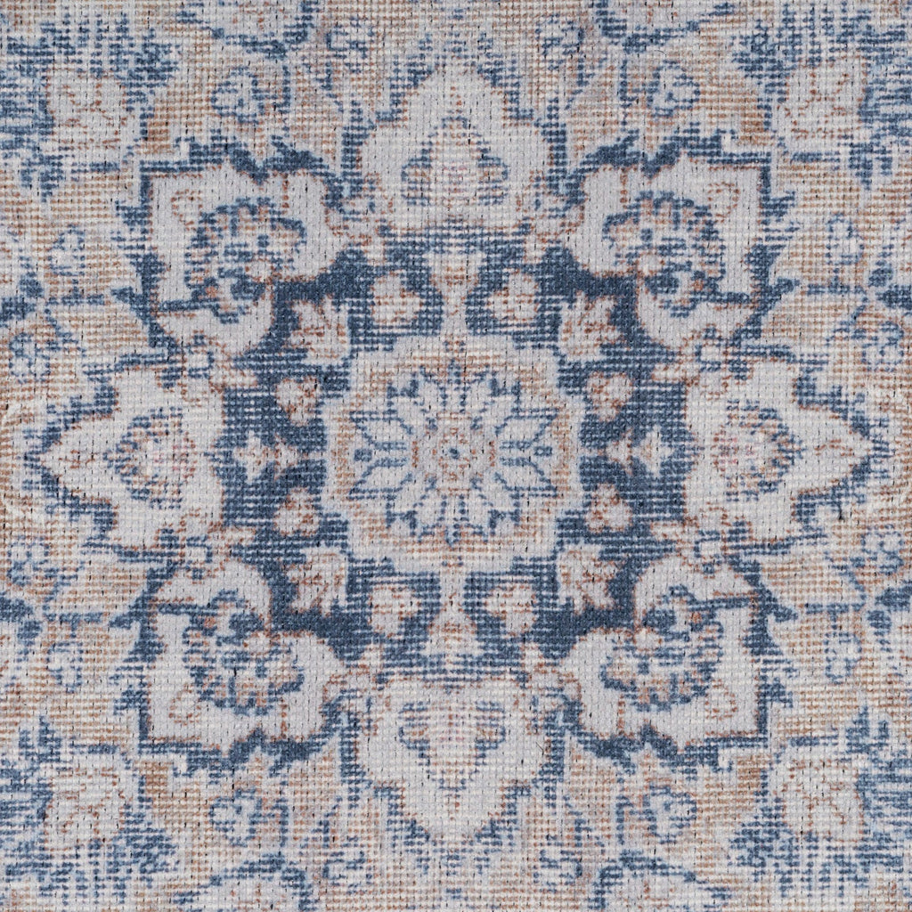 Flatwoven Washable Denim Blue Area Rug - Ballina