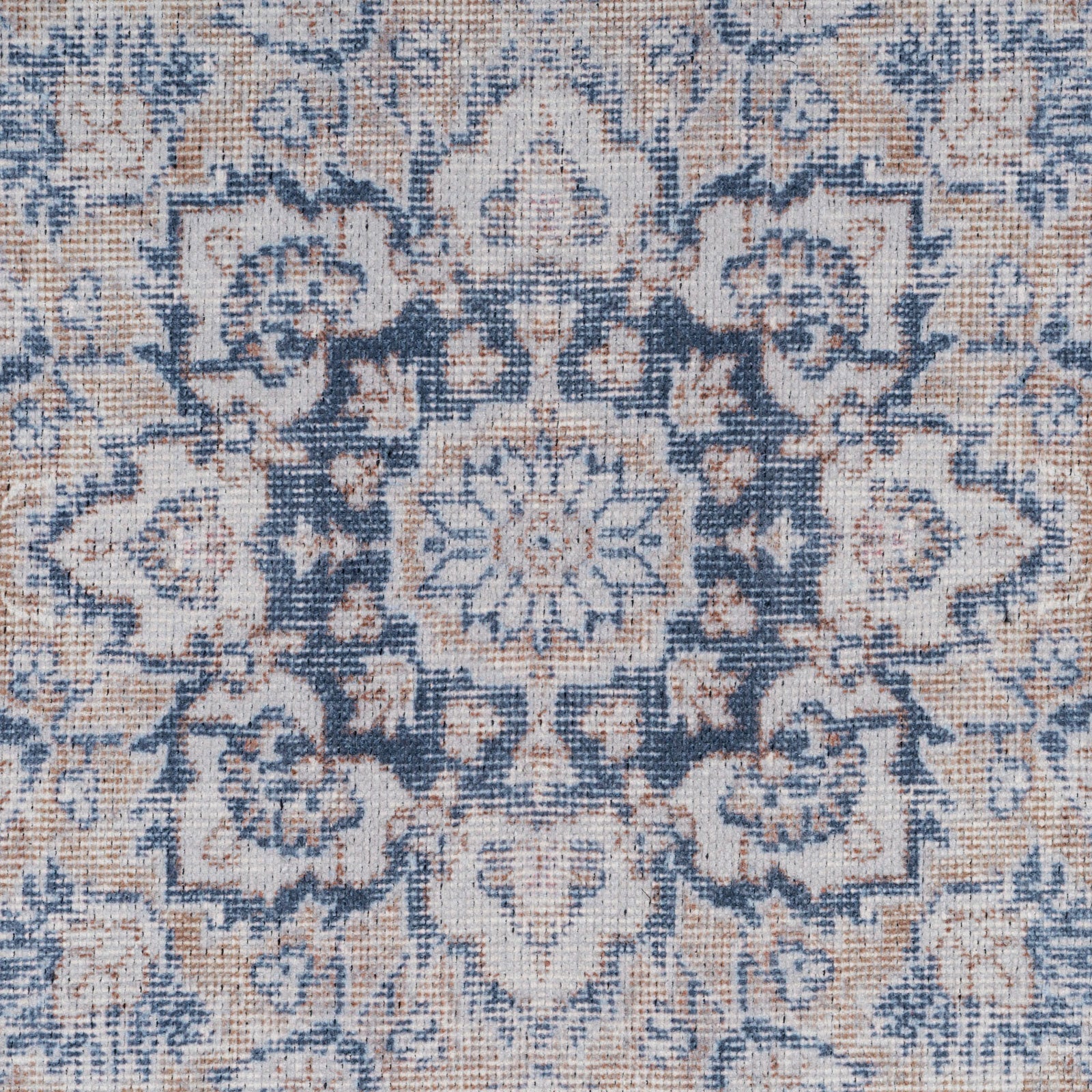 Flatwoven Washable Denim Blue Area Rug - Ballina