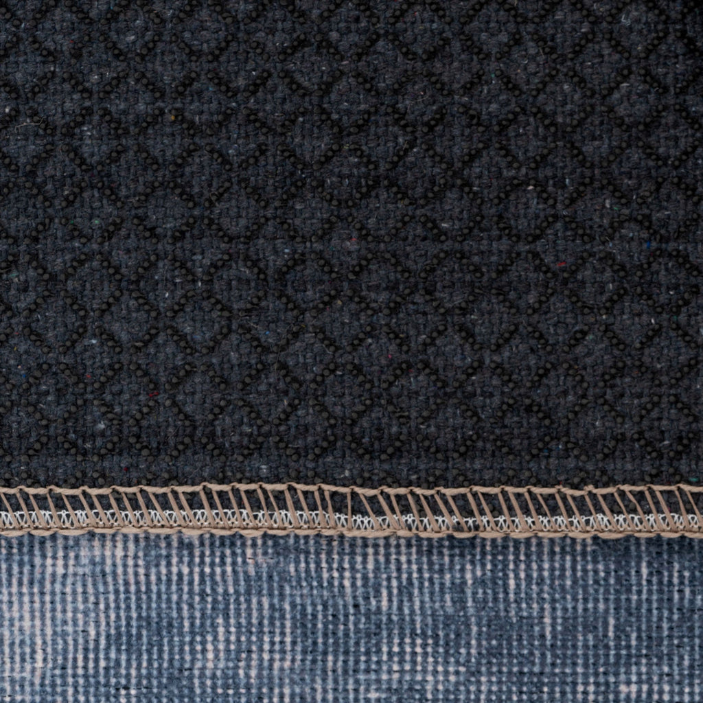 Flatwoven Washable Denim Blue Area Rug - Ballina