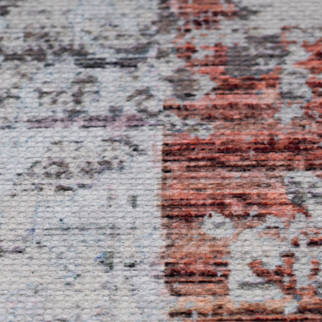Flatwoven Washable Muted Coral Runner - Brady