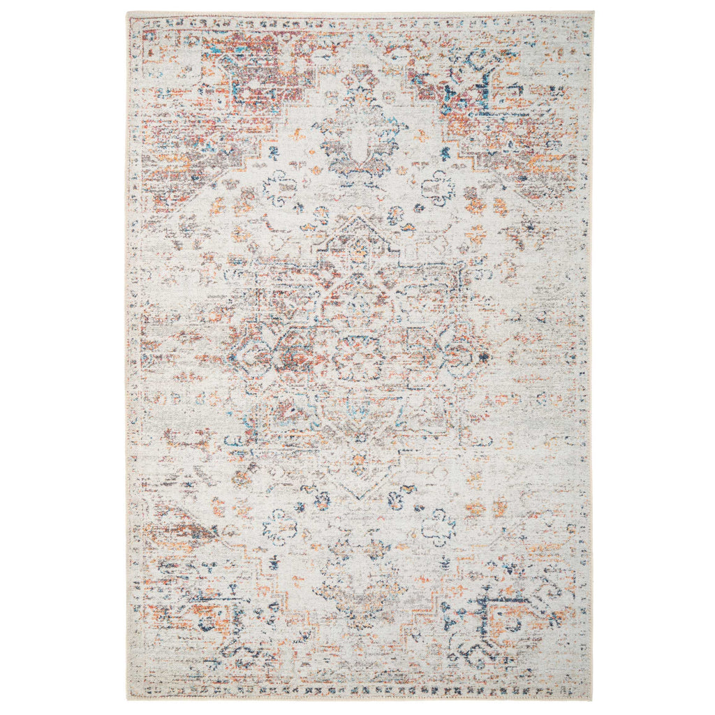 Flatwoven Washable Distressed Multicolour Area Rug - Cecilia