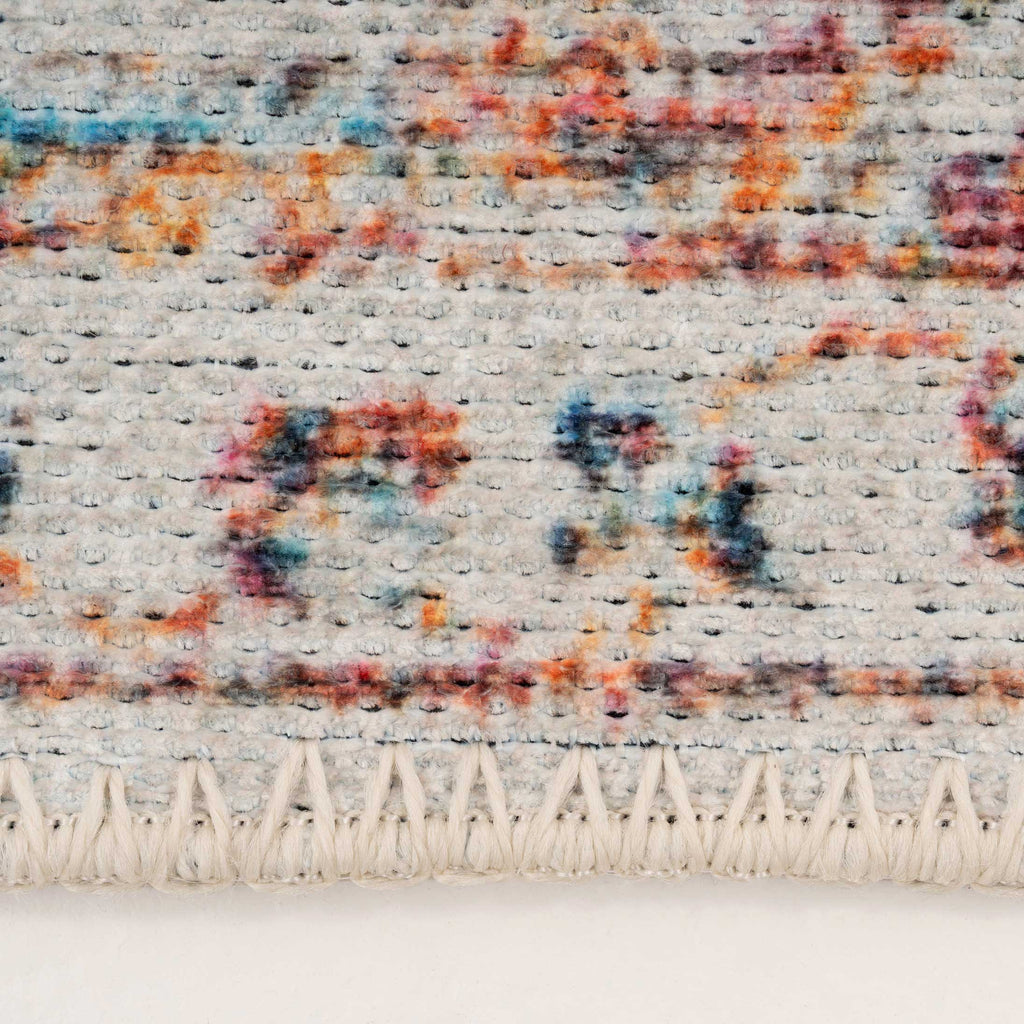 Flatwoven Washable Distressed Multicolour Runner - Cecilia