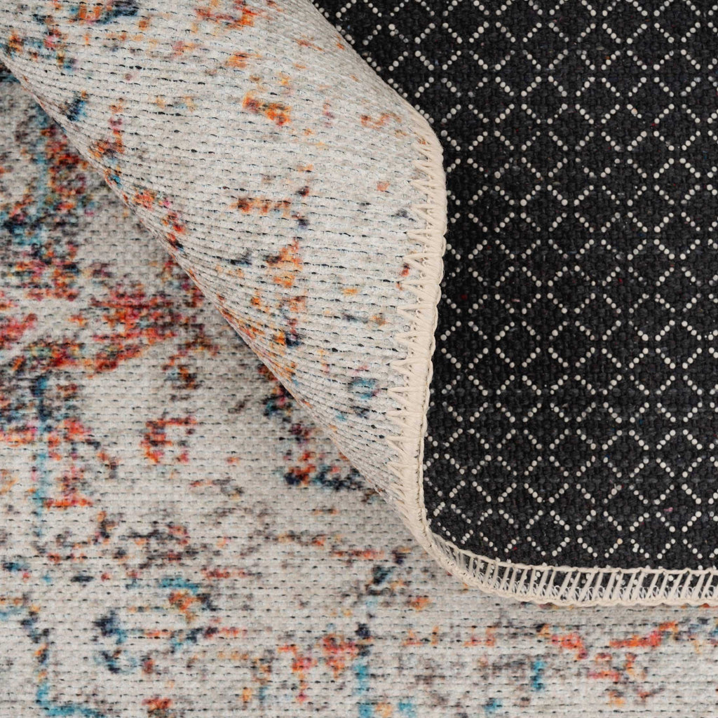 Flatwoven Washable Distressed Multicolour Runner - Cecilia