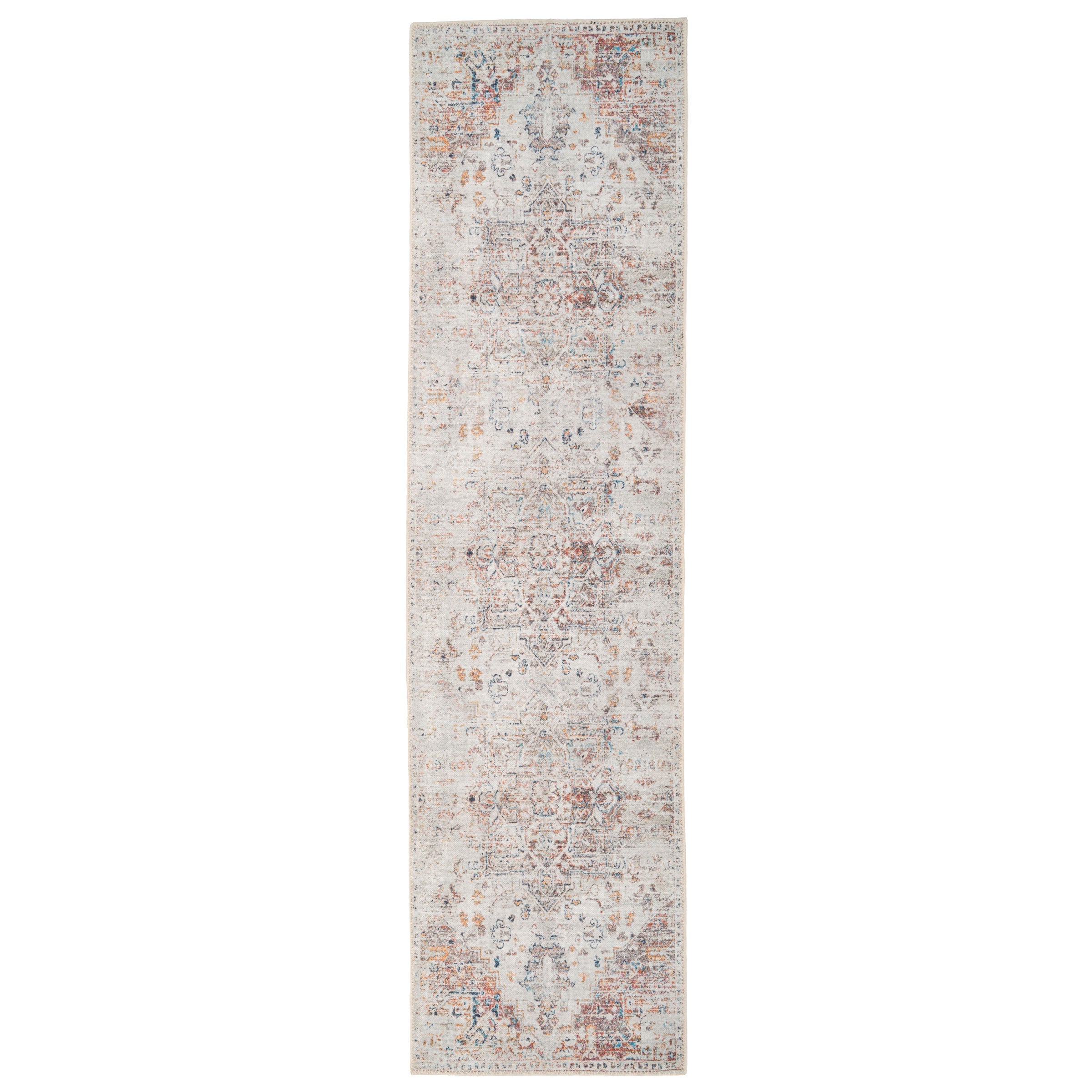 Flatwoven Washable Distressed Multicolour Area Rug - Cecilia
