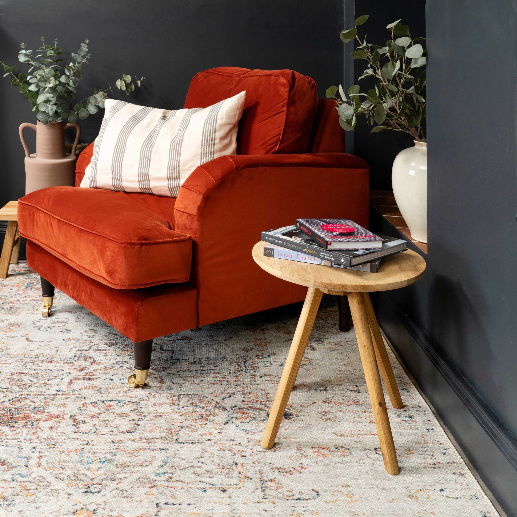 Flatwoven Washable Distressed Multicolour Area Rug - Cecilia