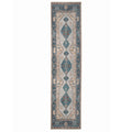 Flatwoven Washable Distressed Teal Runner - Cyrus