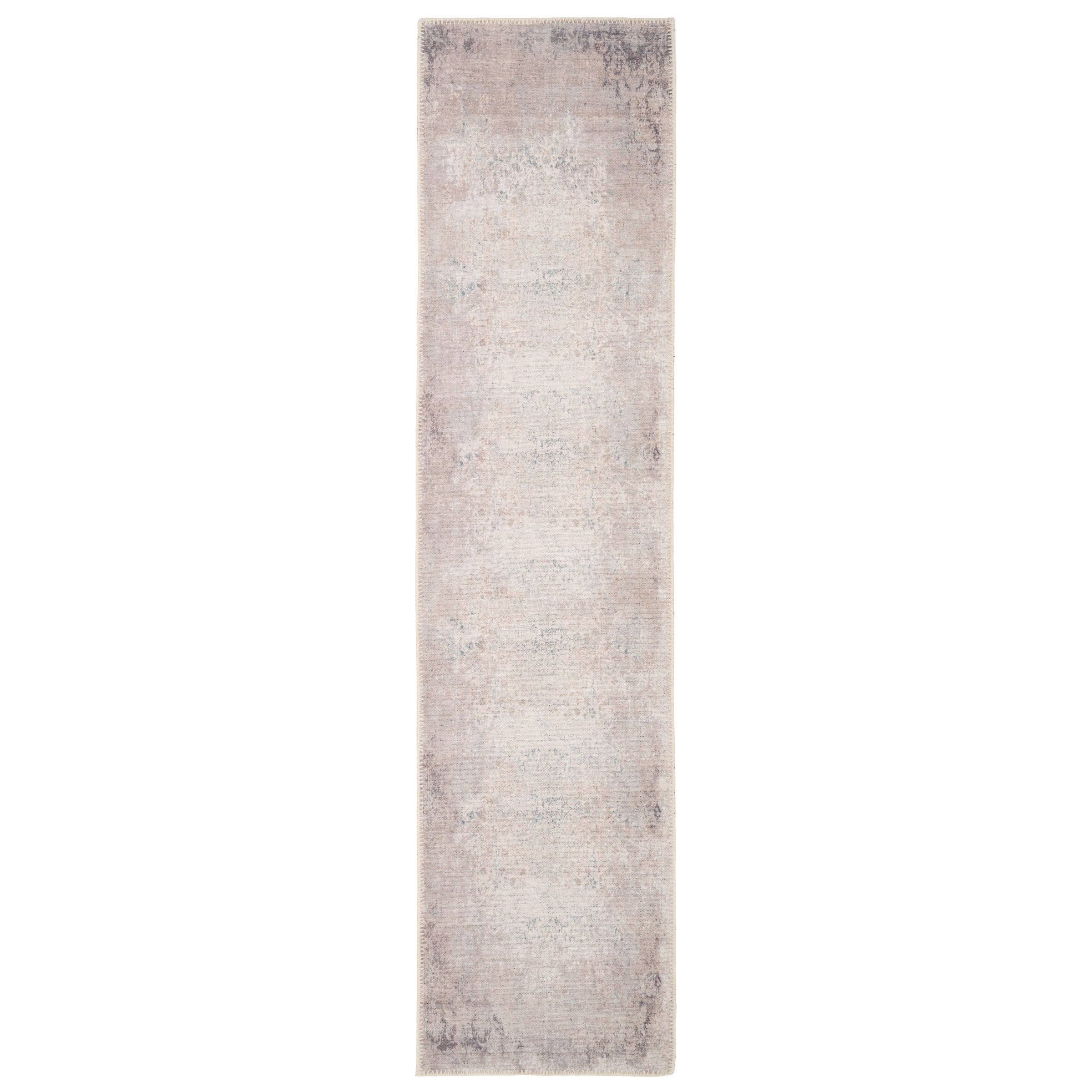 Flatwoven Washable Distressed Renaissance Grey Beige Rug - Fleur