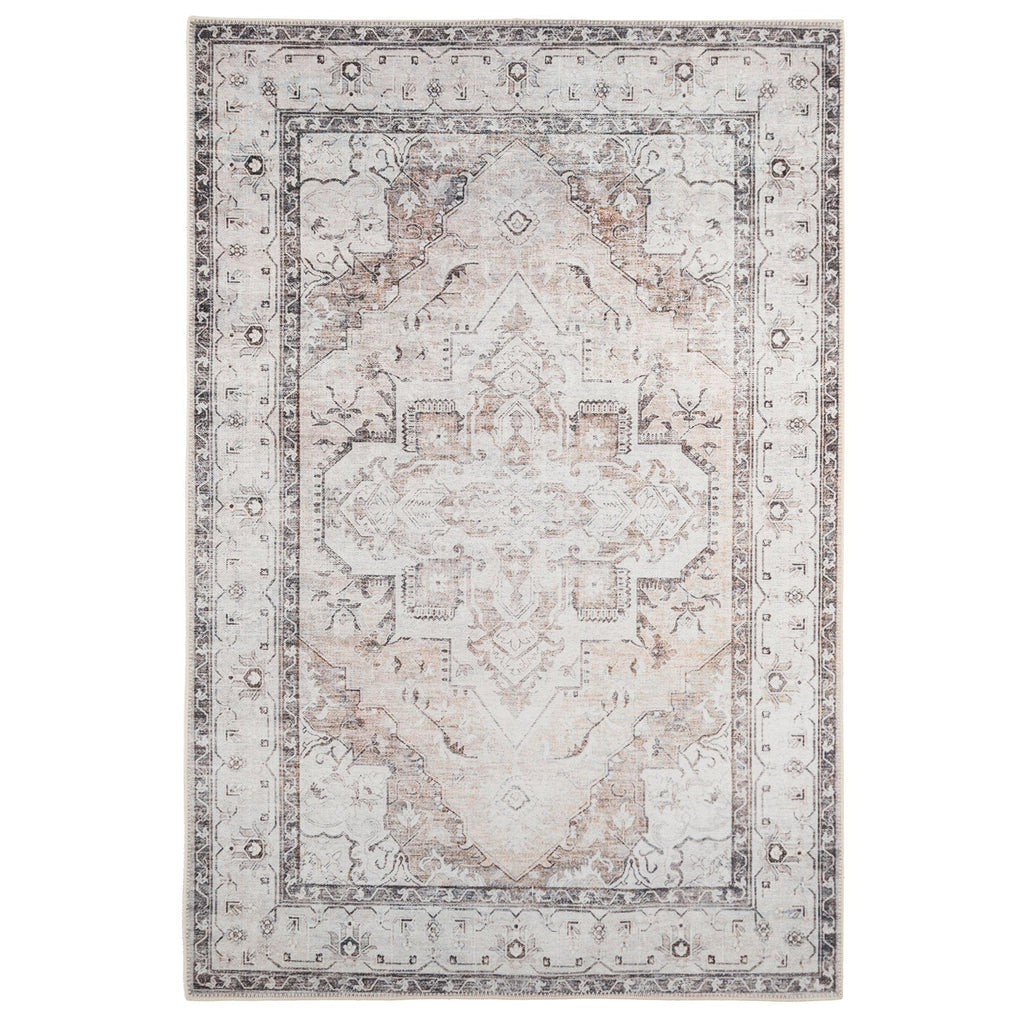 Flatwoven Washable Vintage Ivory Area Rug - Margot