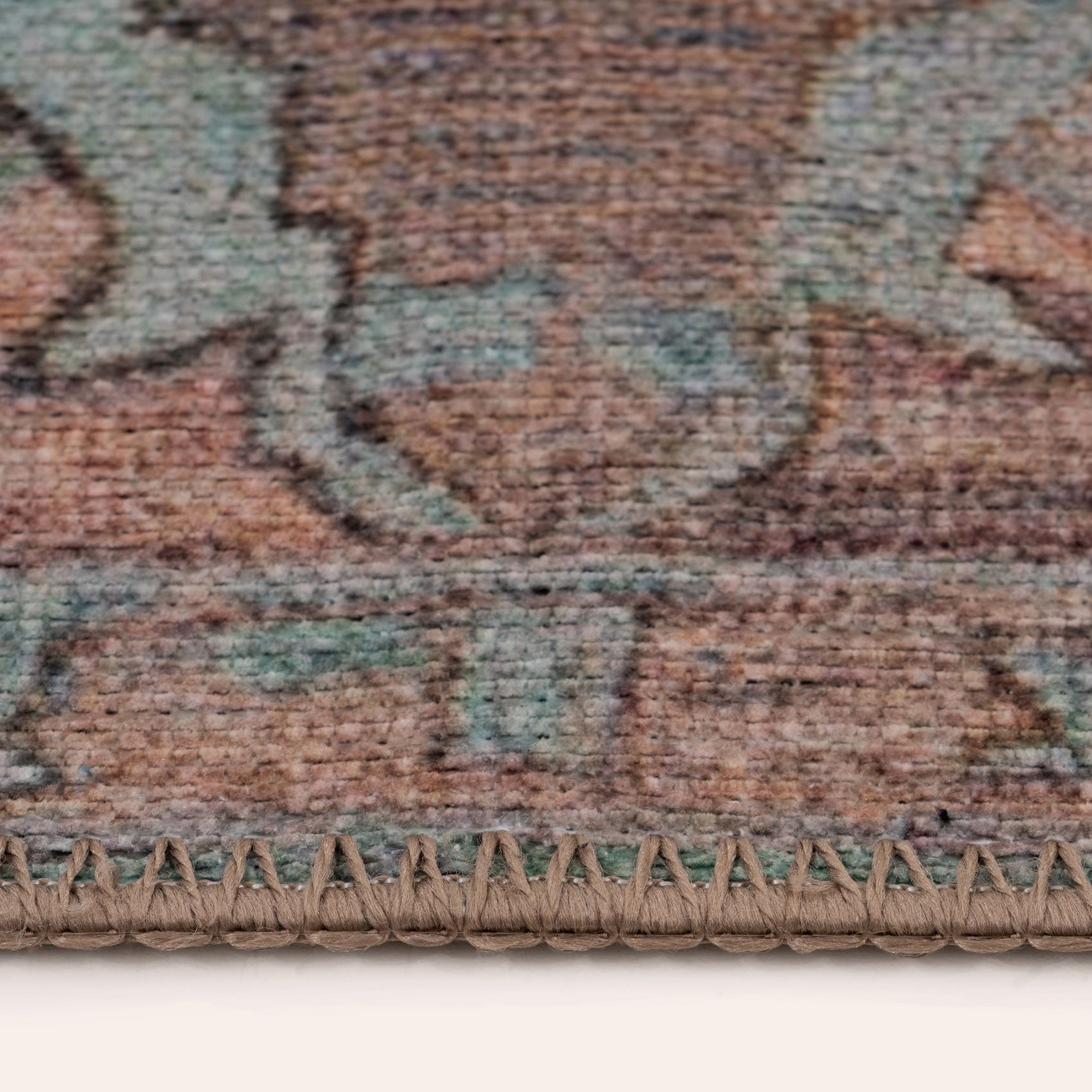 Flatwoven Washable Colourful Medallion Area Rug - Moyola