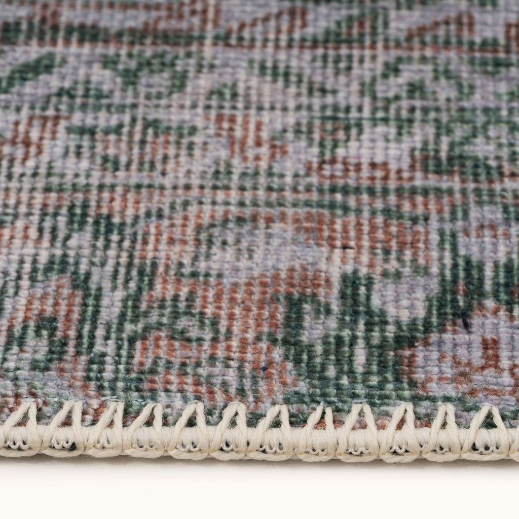 Flatwoven Washable Green Medallion Area Rug - Orion