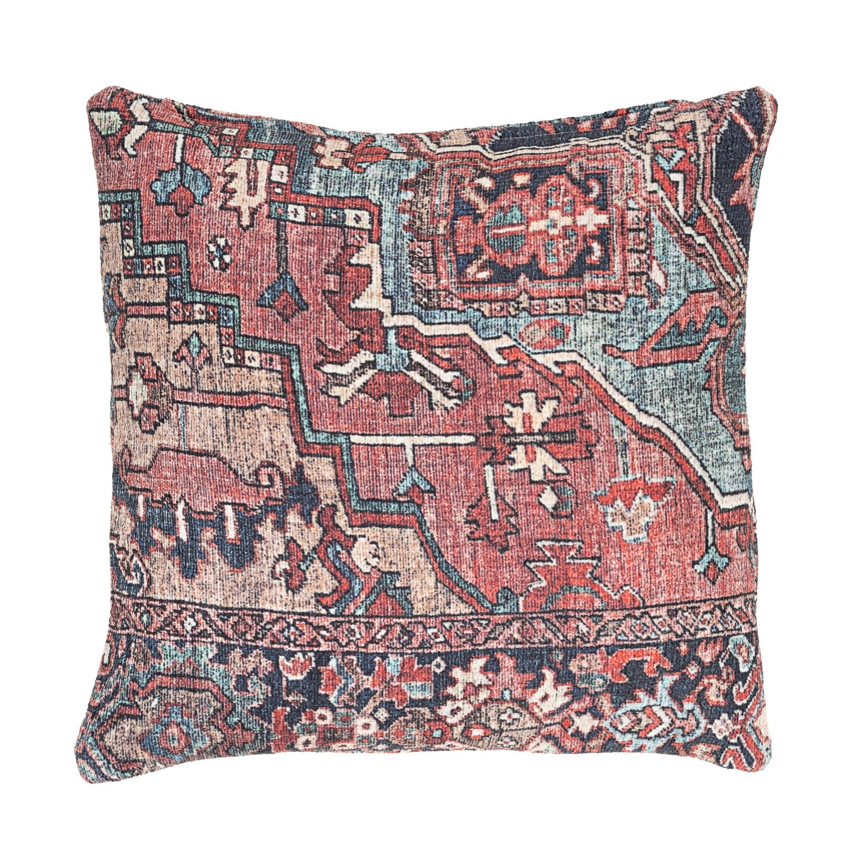 Flatwoven Washable Red Distressed Traditional Rug - Savanna