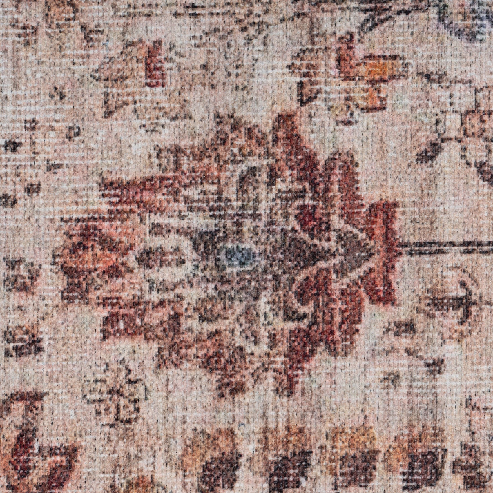 Flatwoven Washable Earthy Flora Area Rug - Shannon