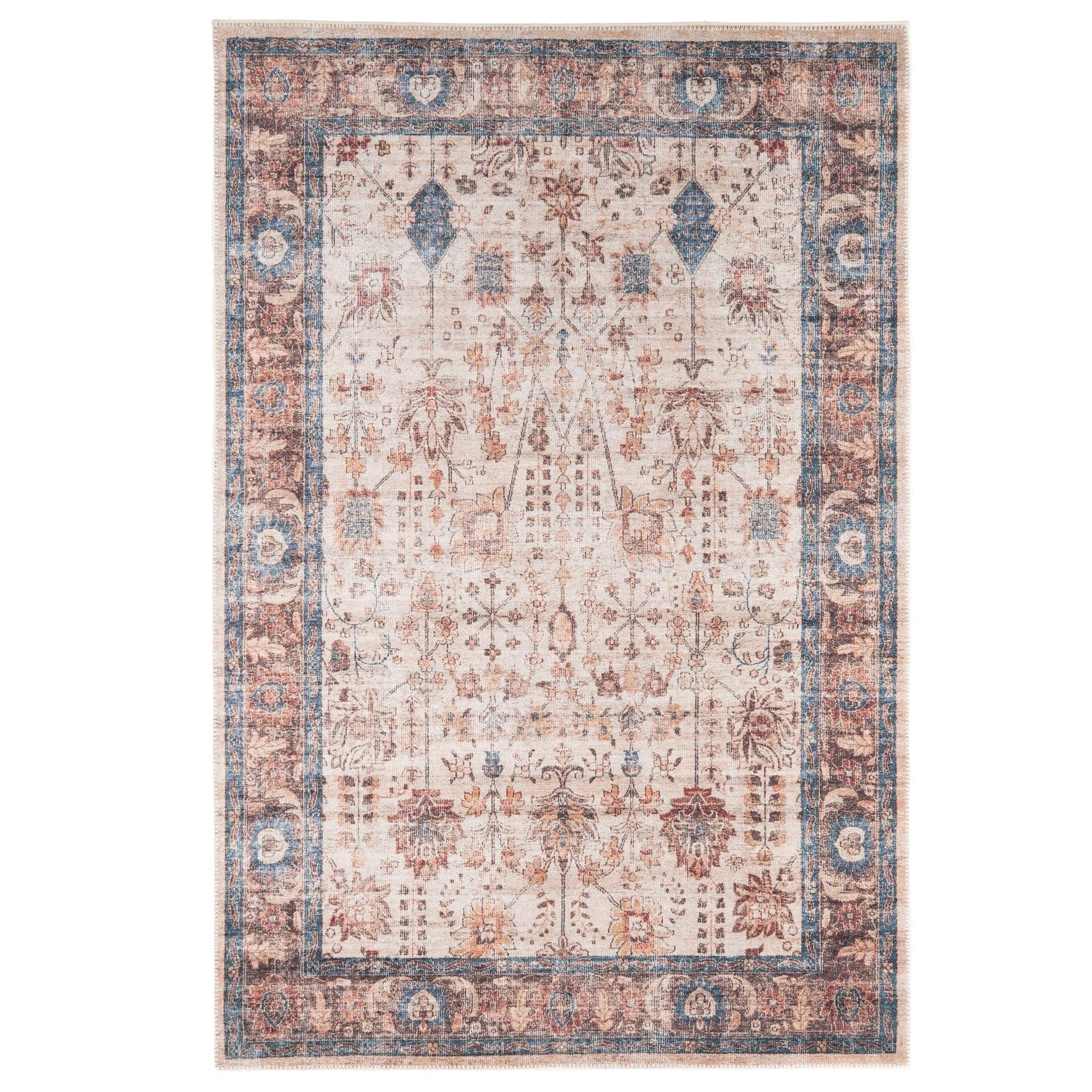 Flatwoven Washable Earthy Flora Area Rug - Shannon