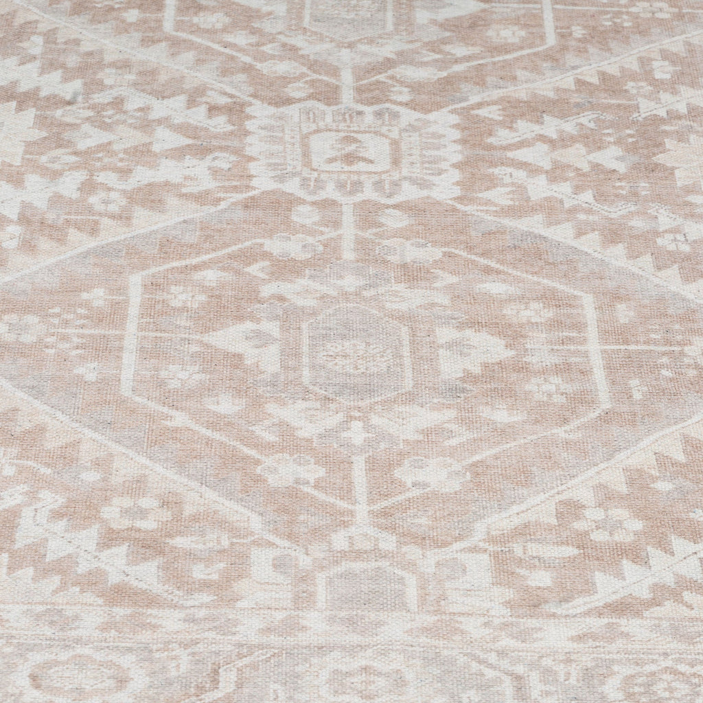 Flatwoven Washable Distressed Beige Area Rug - Tolka