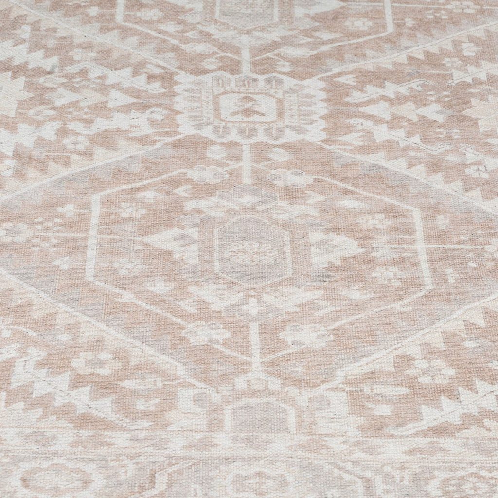 Flatwoven Washable Distressed Beige Runner - Tolka