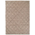 Handmade Beige Trellis Wool Area Rug - Diamond