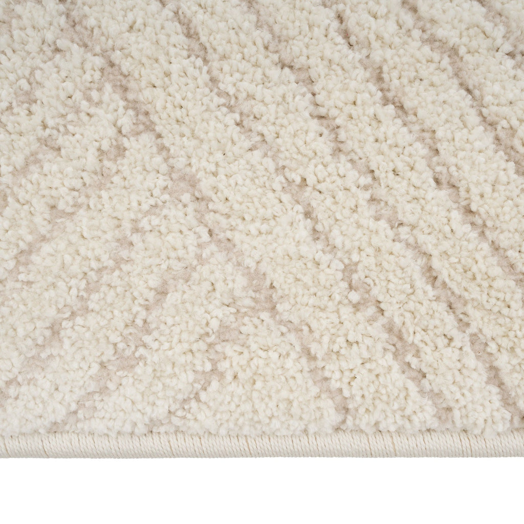 Cream Carved Area Rug - Affa