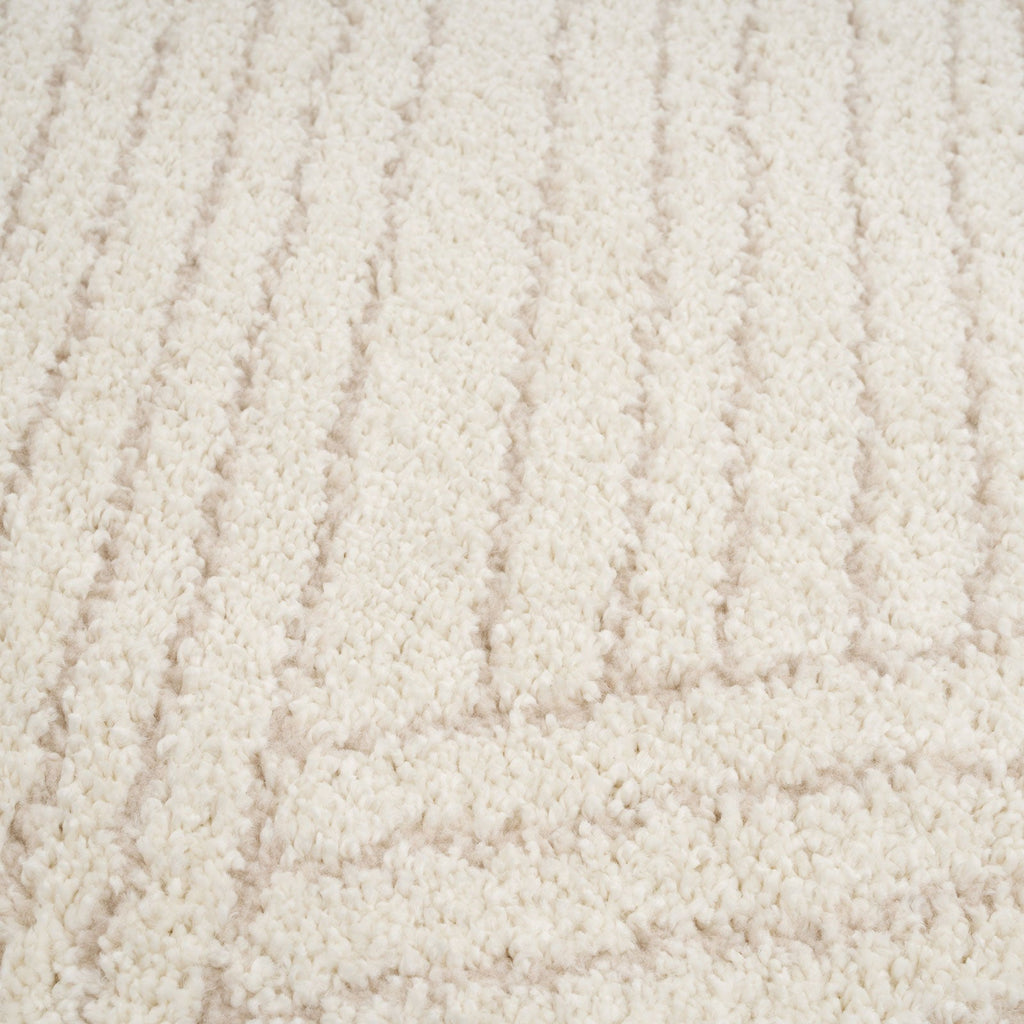 Cream Carved Area Rug - Affa