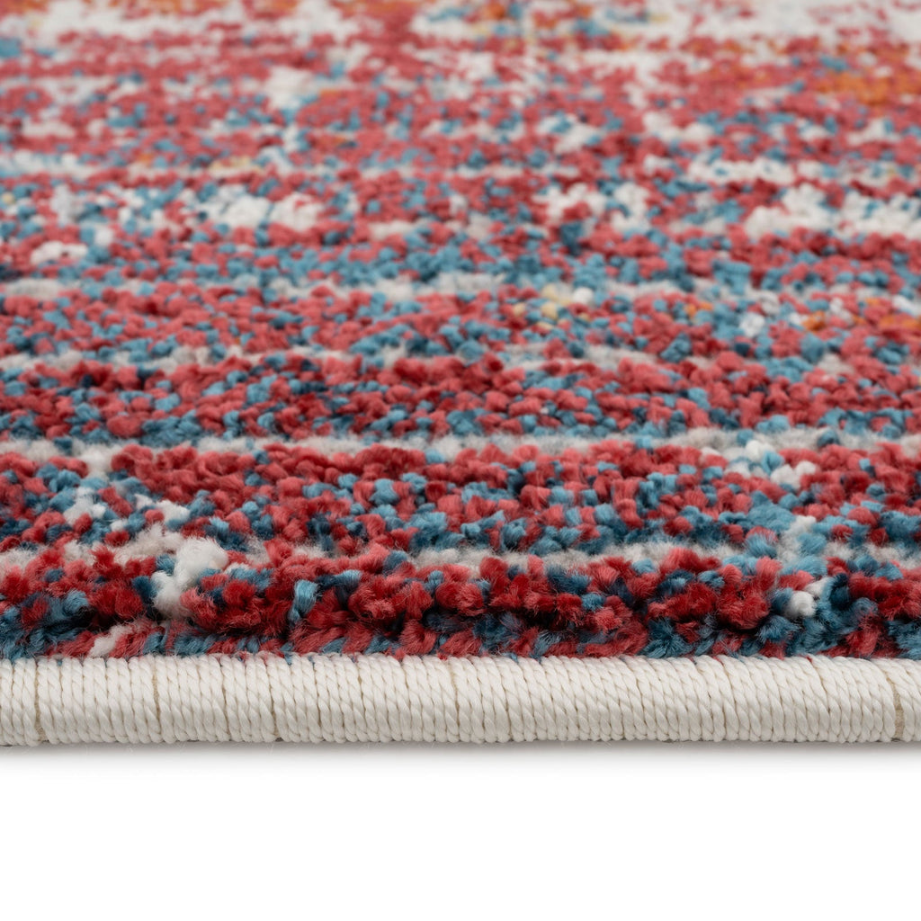 Carved Multicolour Area Rug - Florrie