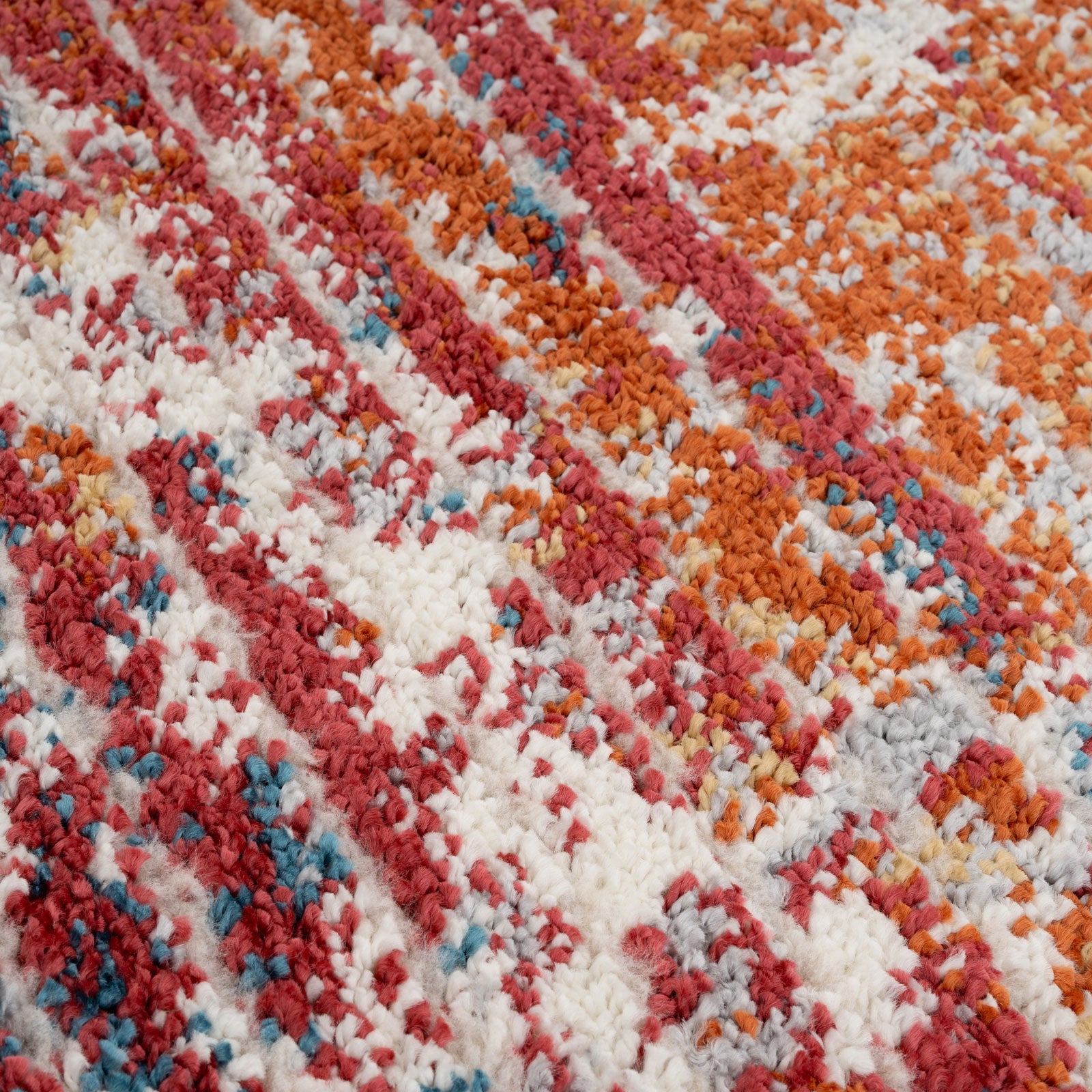 Carved Multicolour Area Rug - Florrie