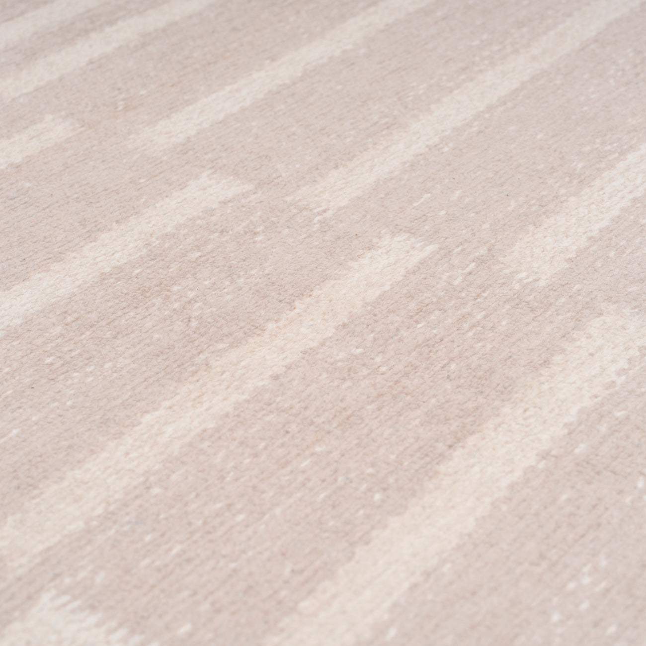 Soft Washable Beige Geometric Runner - Faye