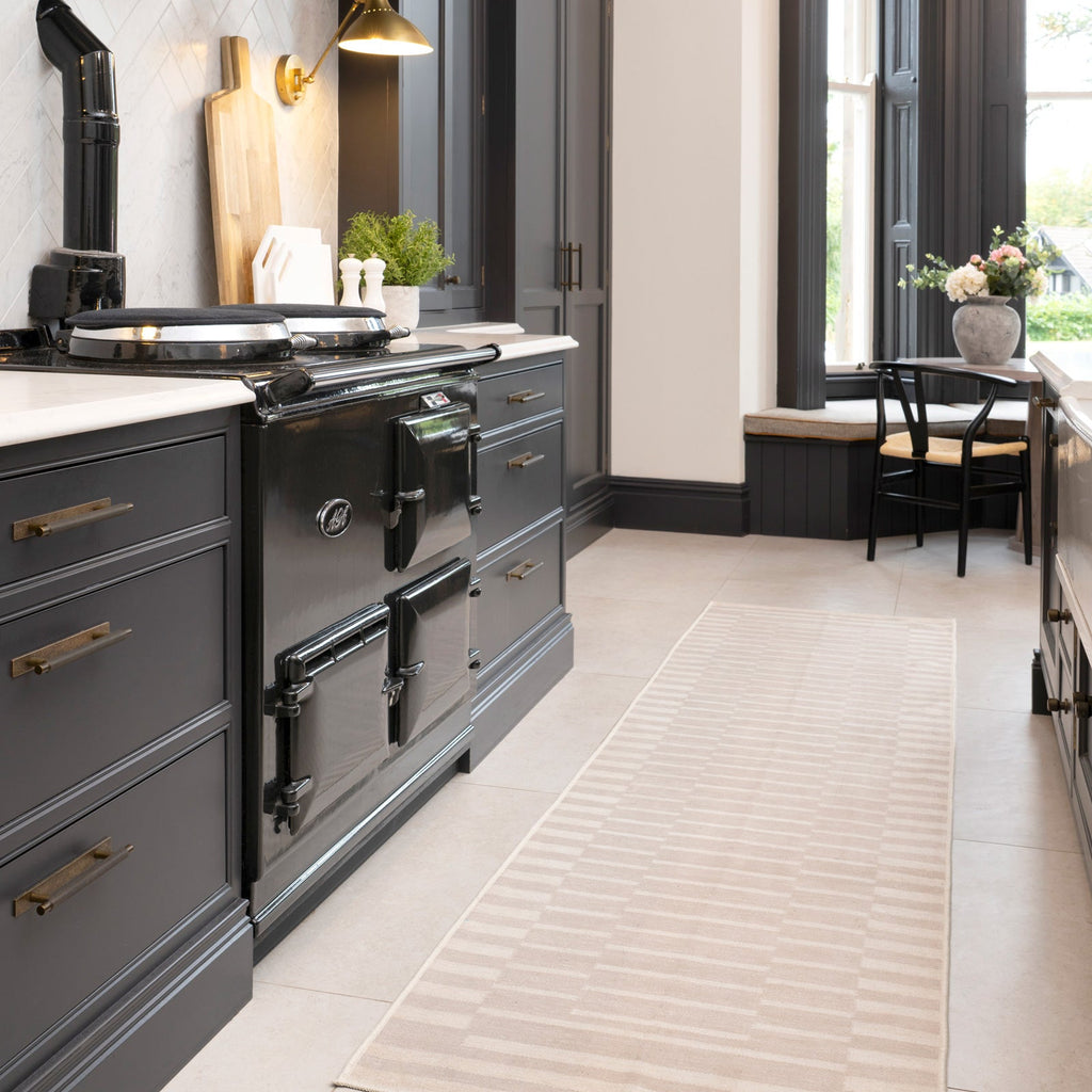Soft Washable Beige Geometric Rug - Faye