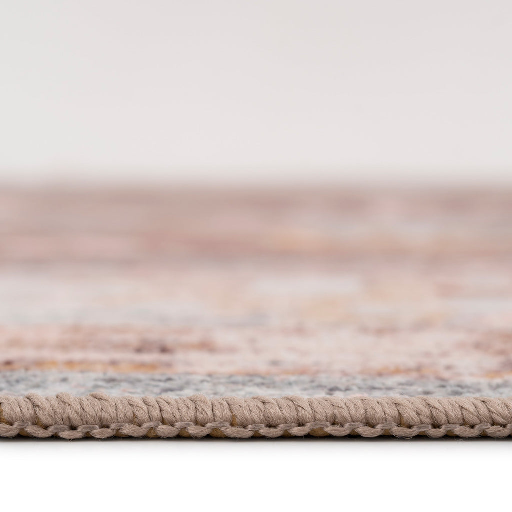 Soft Washable Brown Aztec Rug - Sybil