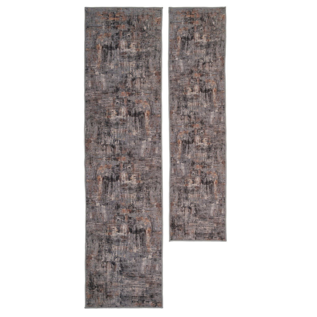 Soft Washable Stormy Grey Runner - Tara