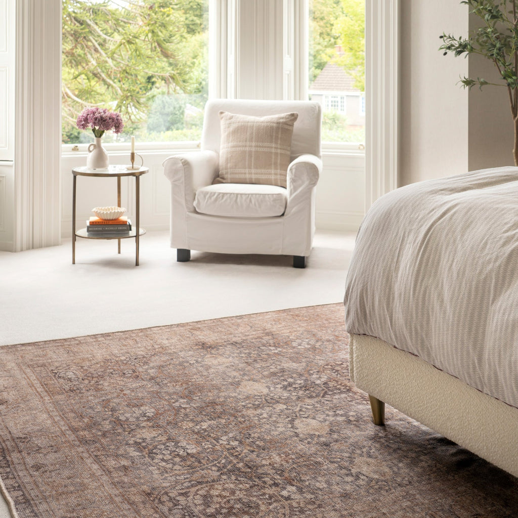 Soft Washable Heritage Brown Rug - Winnie