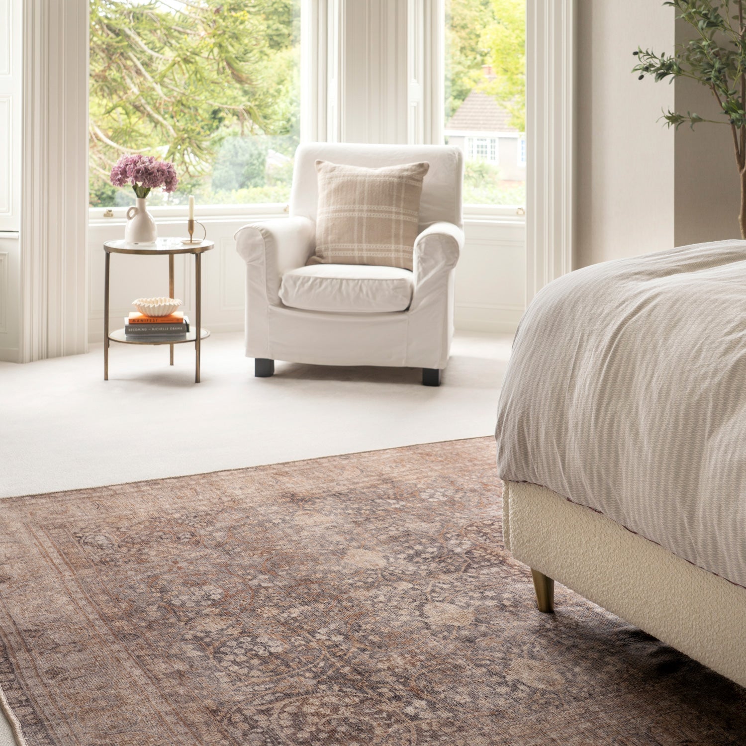Soft Washable Heritage Brown Rug - Winnie