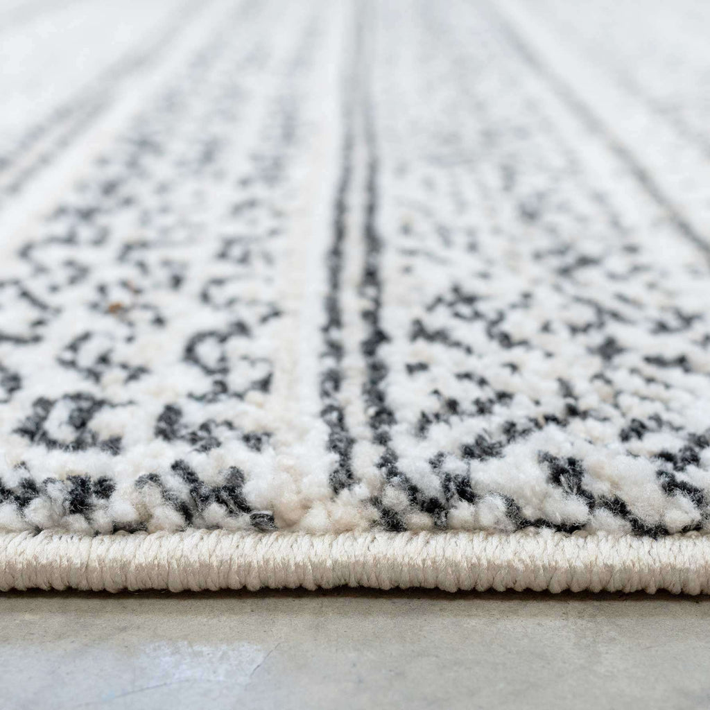 Cosy Soft Underfoot Grey Tribal Moroccan Berber Bedroom Rug