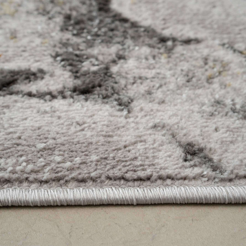 Modern Grey Marble Textured Area Rug - Strike