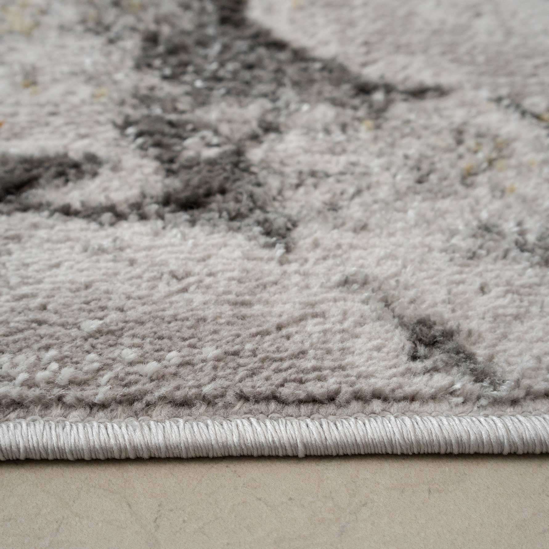 Modern Grey Marble Textured Area Rug - Strike