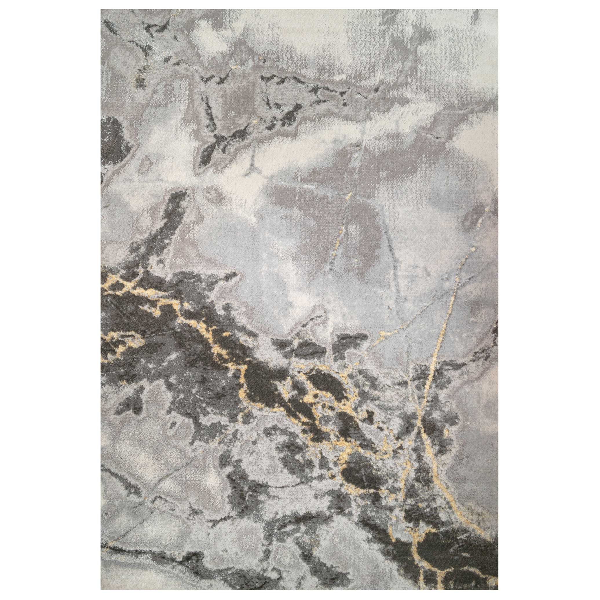 Modern Grey Marble Textured Area Rug - Strike