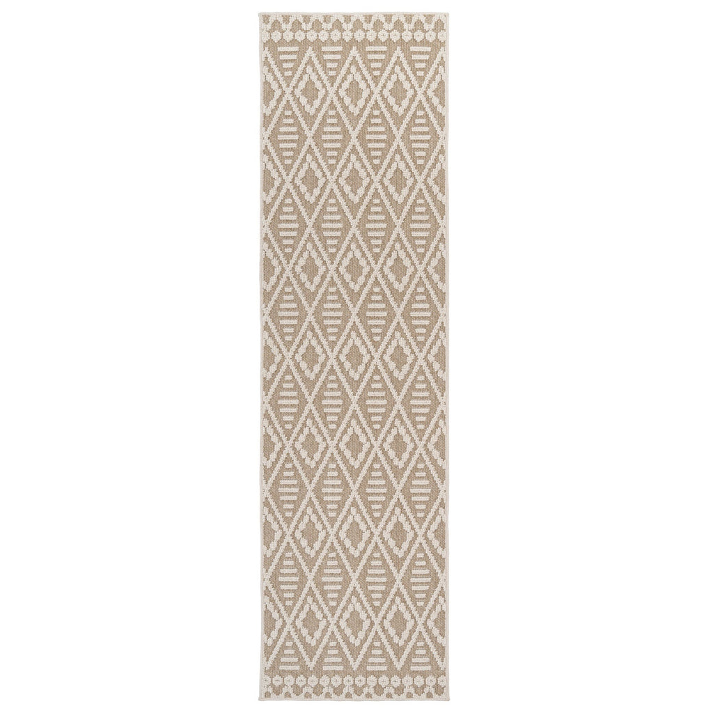 Beige Diamond Loop Pile Rug