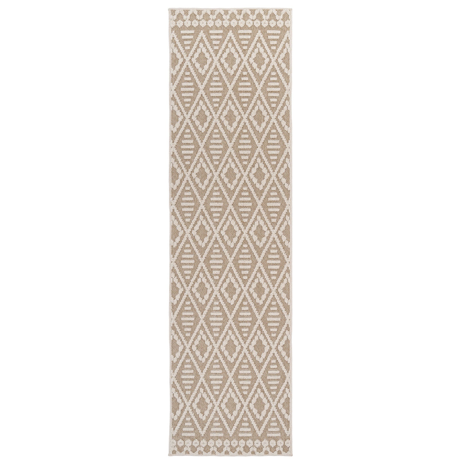 Beige Diamond Loop Pile Rug