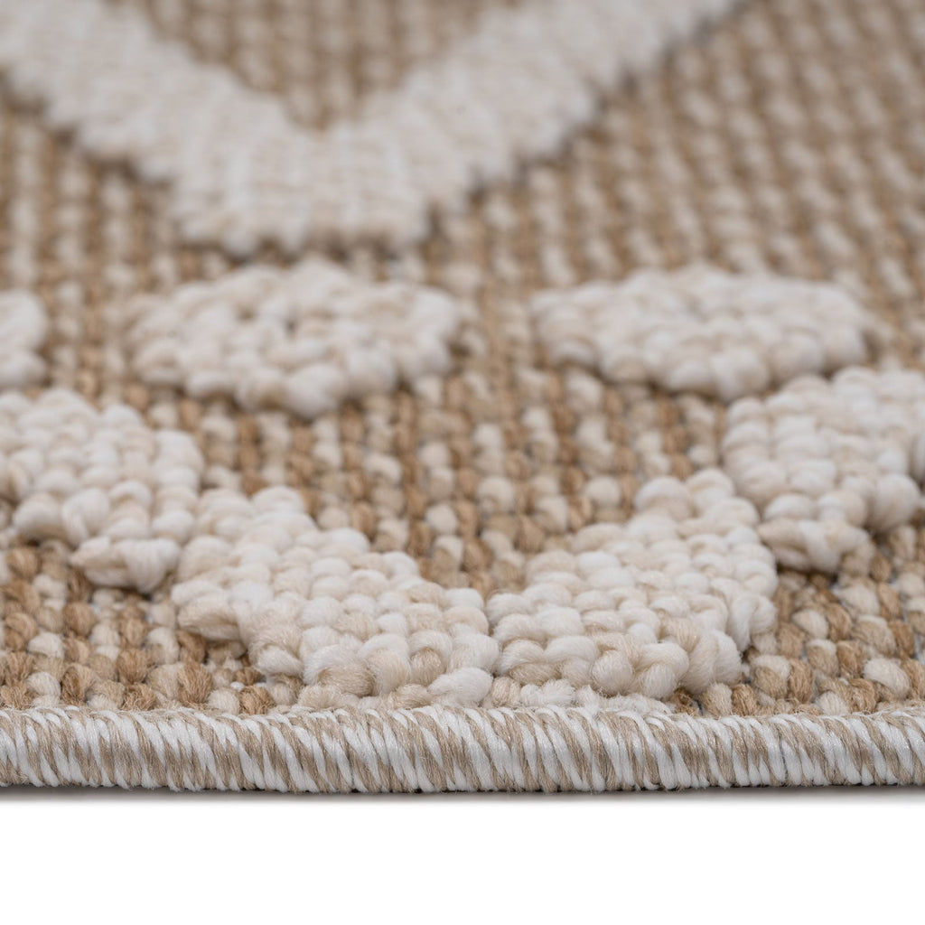 Beige Diamond Loop Pile Rug
