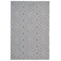 Blue Geometric Loop Pile Rug