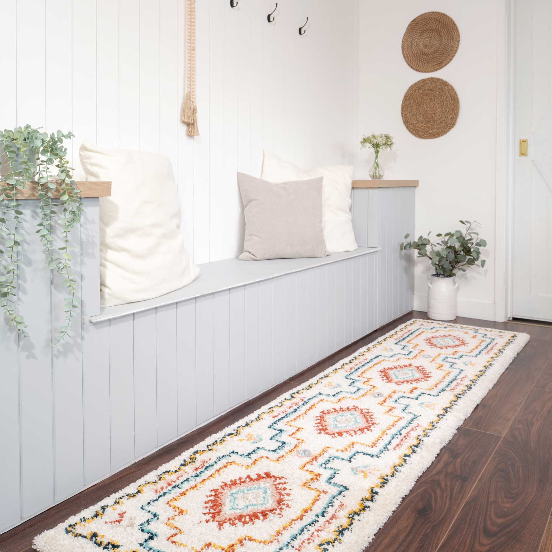 Super Soft Aztec Berber Shaggy Rug - Mallory