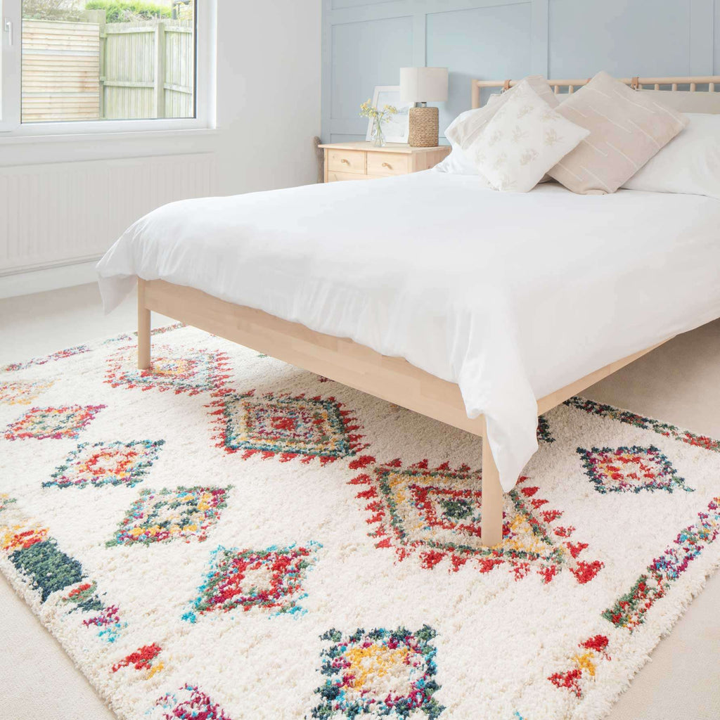 Super Soft Diamond Shaggy Rug - Neroli