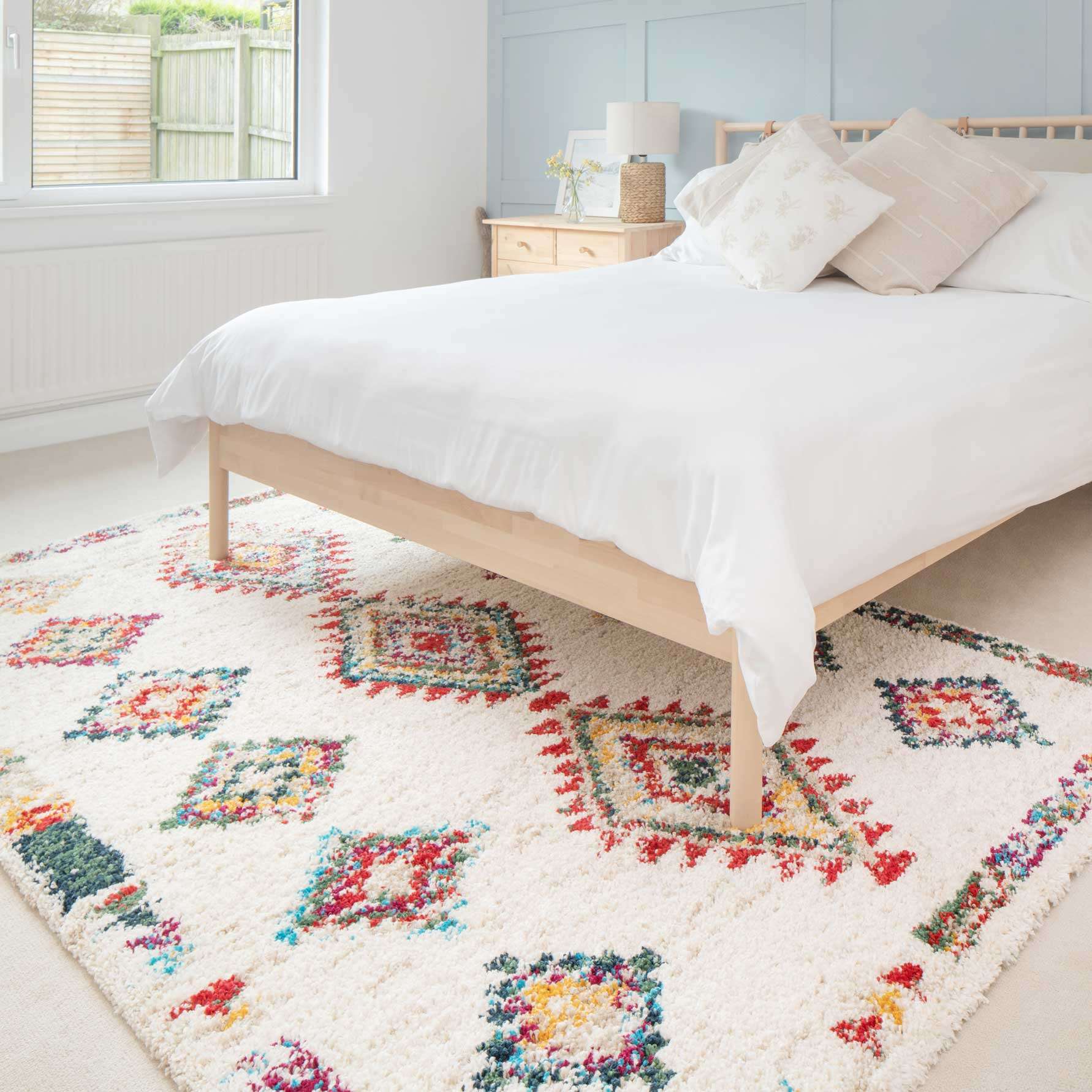 Super Soft Diamond Shaggy Rug - Neroli