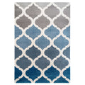 Fresh Trellis Blue Living Room Rug - Topaz