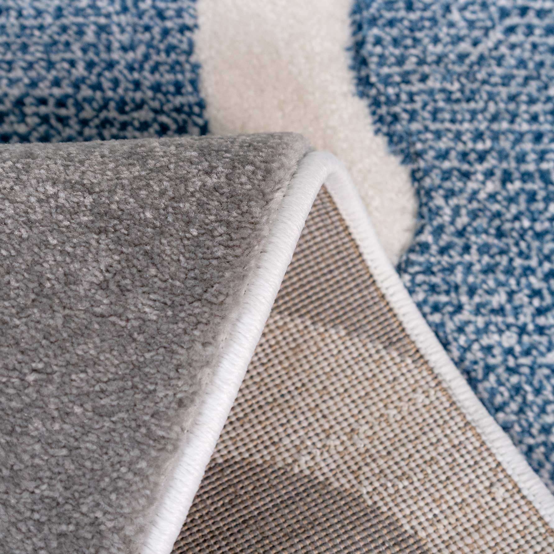 Fresh Trellis Blue Living Room Rug - Topaz