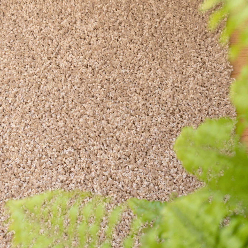 Oatmeal Shaggy Circle Rug