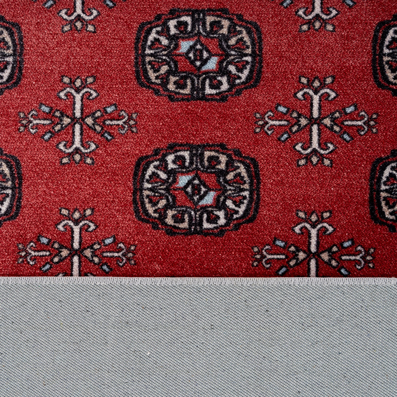 Washable Bokara Red Persian Style Runner - Mira