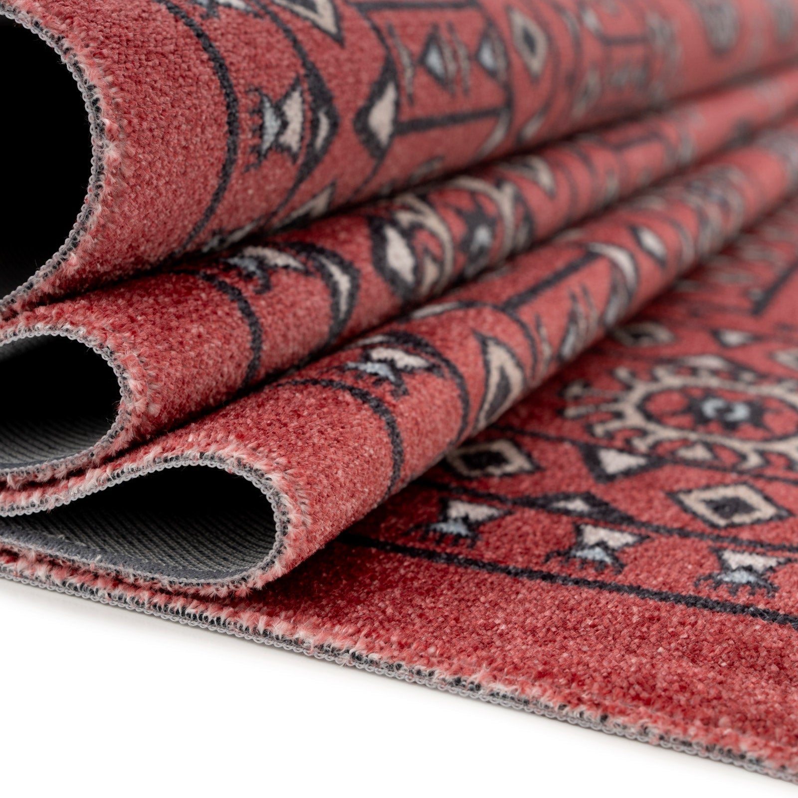 Washable Bokara Red Persian Style Runner - Mira