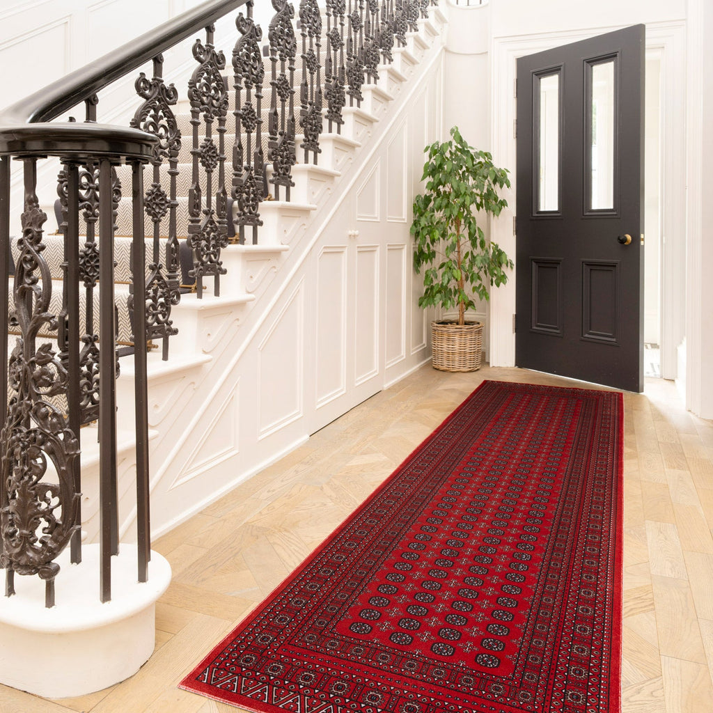 Washable Bokara Red Persian Style Rug - Mira