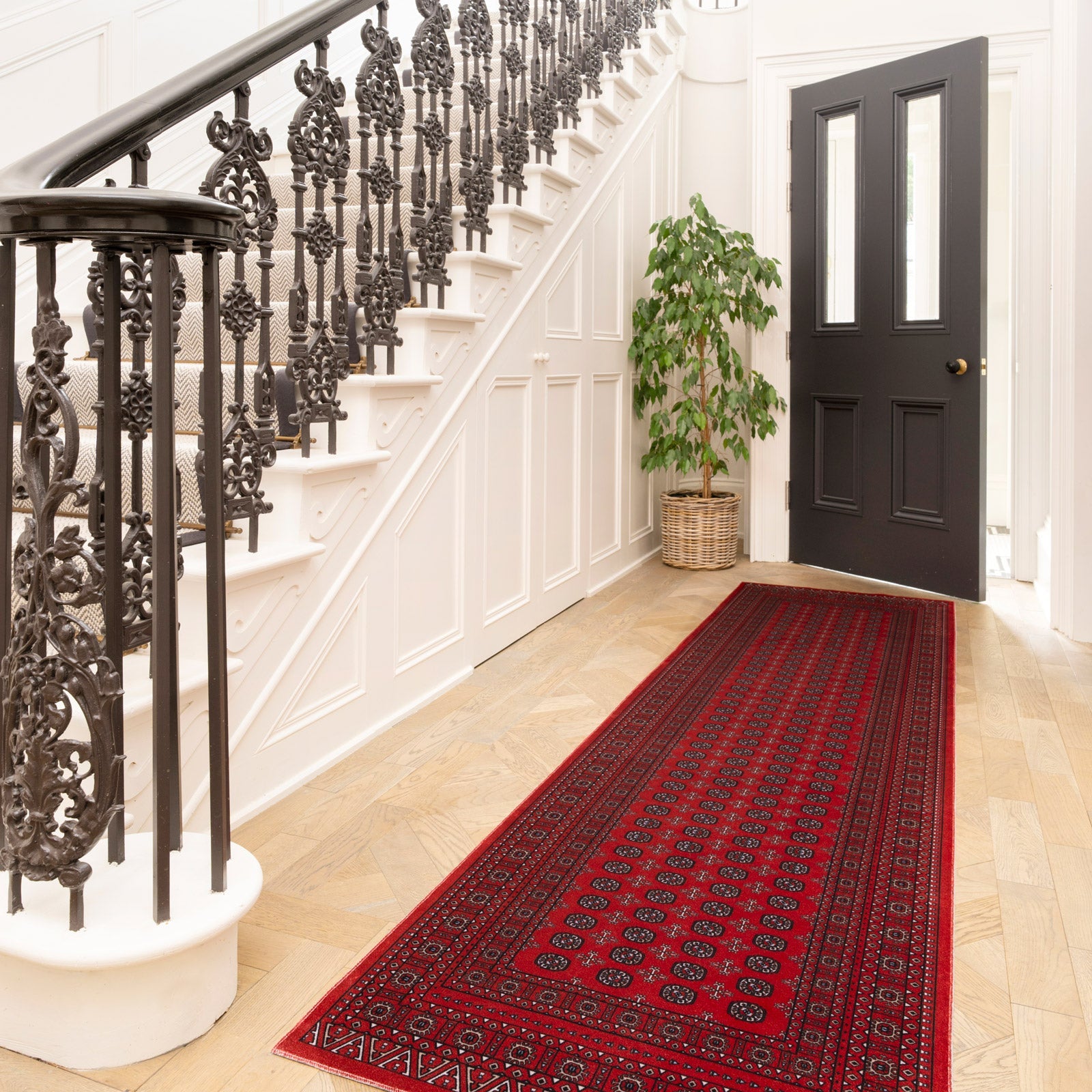 Washable Bokara Red Persian Style Rug - Mira