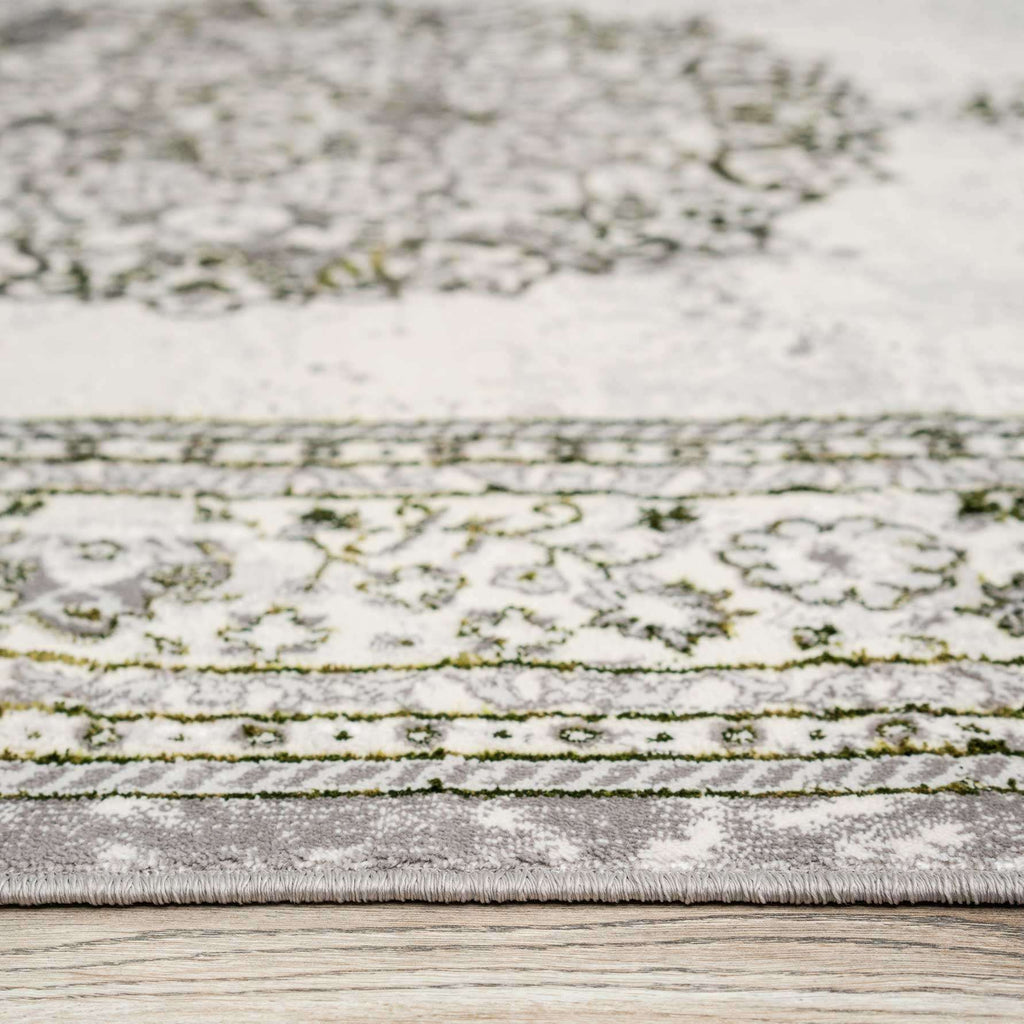 Modern Oriental Green Distressed Rugs