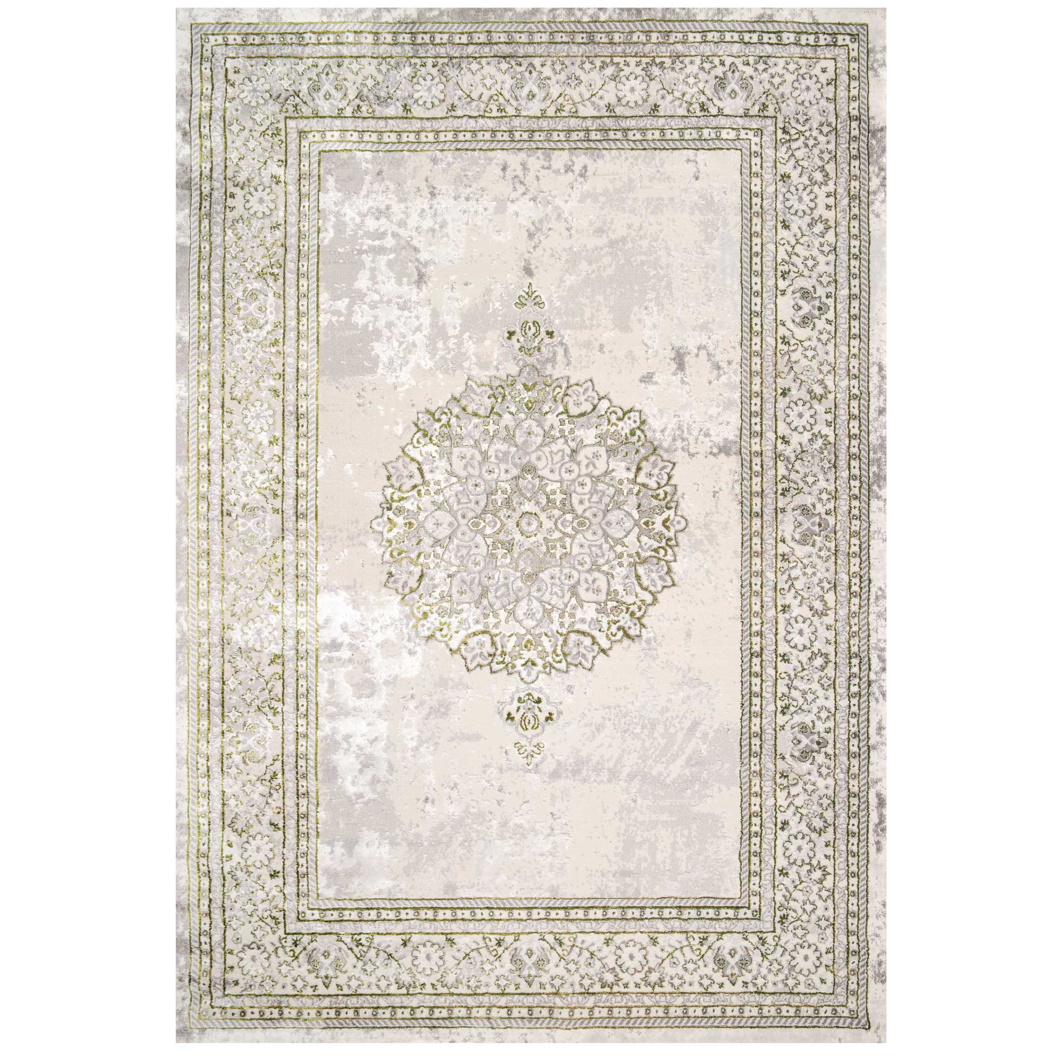 Modern Oriental Green Distressed Rugs